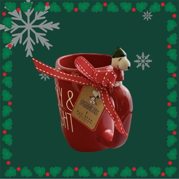 "Merry and Bright" Snoopy Mugs x Rae Dunn - Picture 3 of 6